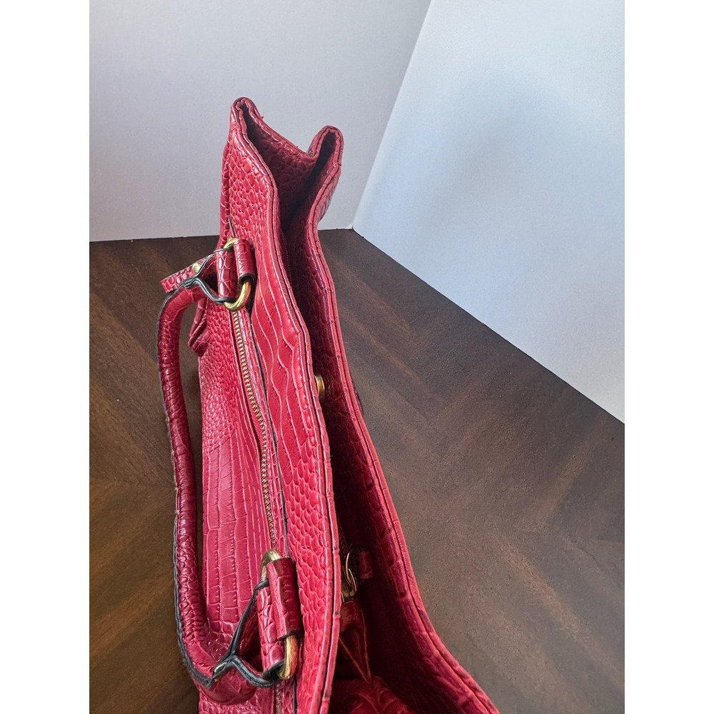 Maroon Red Bueno Vegan Faux Leather Croc Tote Bag for Women - Good‎ Condition - Picture 4 of 9